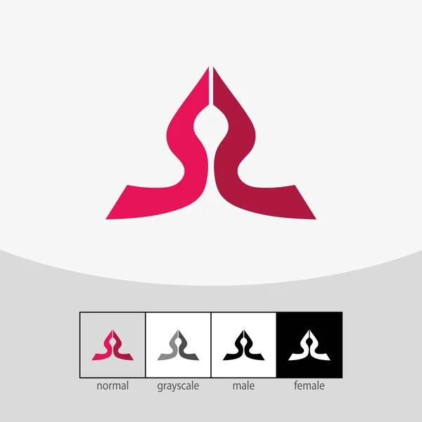 S ve R Harfi Logosu. Fuchsia Rengi. - Vektör. Vektör illüstrasyonu