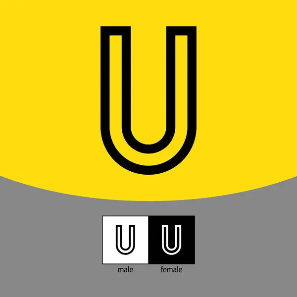 Mektup Logosu. Siyah renk. - Vektör. Vektör illüstrasyonu