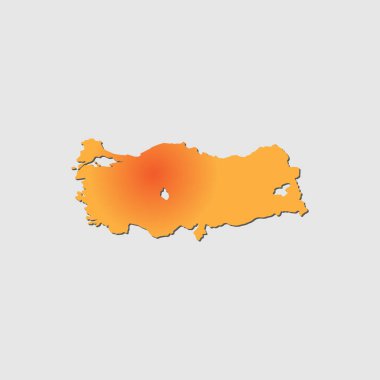 Türkiye 'nin yüksek detaylı haritası. Vektör illüstrasyonu