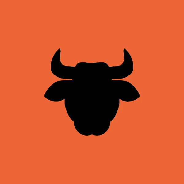 Önden İnek Kafası. İkonik stil. Vektör. Simgesel Stil - Vektör. Kurban Bayramı 'nda. İslam Vektörü illüstrasyonu 