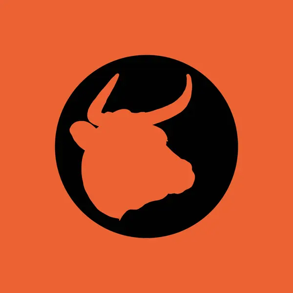 Klasik inek kafası. Simgesel Stil - Vektör. Kurban Bayramı 'nda. İslam Vektörü illüstrasyonu 