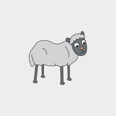 Vintage Cow Side. Cartoon Style - Vector. Eid al-Adha. Islam Vector illustration 