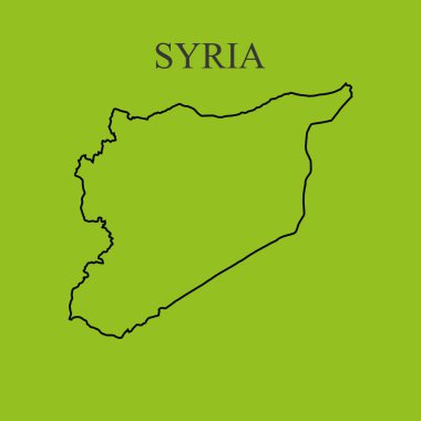 Suriye 'nin vektörü. Düz stil. Vektör illüstrasyonu