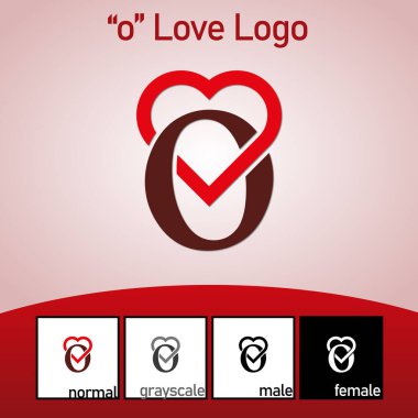 Aşk İlham Veren O Logosu. Vektör illüstrasyonu