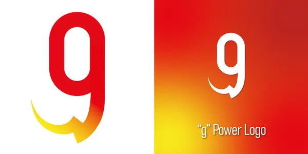 Enerji Yıldırımı G logosu. Vektör illüstrasyonu