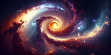 Derin uzay bulunan sarmal gökada. Nasa tarafından döşenmiş bu görüntü unsurları.