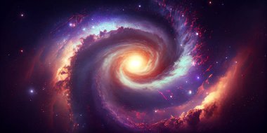 Uzayda soyut bir galaksi. Bu görüntünün unsurları Nasa tarafından desteklenmektedir