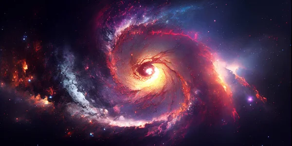 Спиральная Галактика Глубоком Космосе Научной Фантастики Элементы Этого Образа Обставлены — стоковое фото