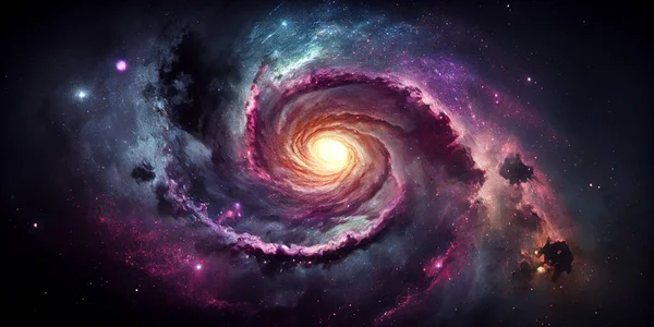 Прекрасная Галактика Глубоком Космосе Элементы Этого Образа Обставлены Nasa — стоковое фото