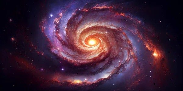 Uzaydaki sarmal galaksi. Bilim kurgu duvar kağıdı. Bu görüntünün unsurları Nasa tarafından desteklenmektedir