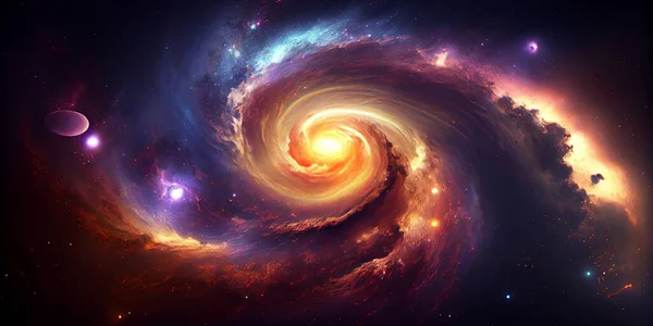Спиральная Галактика Звезды Глубоком Космосе Элементы Этого Образа Обставлены Nasa — стоковое фото