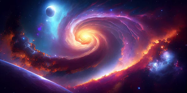 Ruimtester Universum Met Sterren Gas Elementen Van Deze Afbeelding Geleverd — Stockfoto