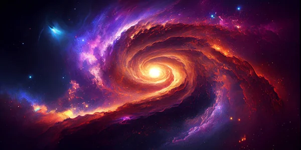 Абстрактный Фон Звездами Галактиками — стоковое фото
