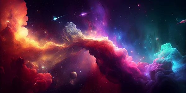Sfondo Spazio Universo Con Stelle Galassie Elementi Questa Immagine Forniti — Foto Stock
