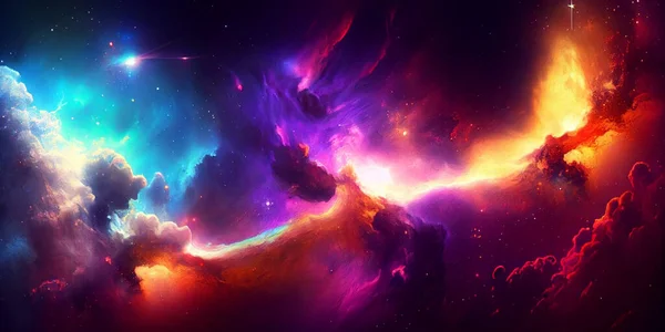 Bela Nebulosa Estrelas Espaço Elementos Desta Imagem Fornecidos Por Nasa — Fotografia de Stock