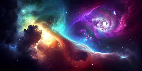 Raumhintergrund Mit Sternen Und Galaxien Elemente Dieses Bildes Von Der — Stockfoto
