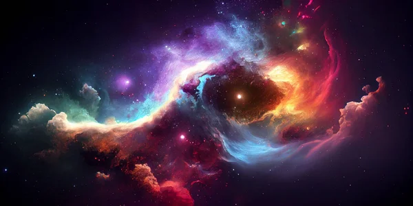 Διαστημική Σειρά Όμορφο Νεφέλωμα Και Γαλαξίας Στοιχεία Αυτής Της Εικόνας — Φωτογραφία Αρχείου