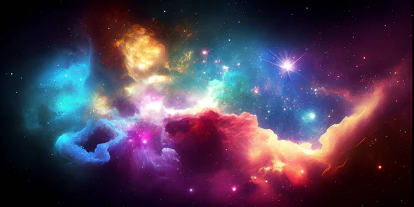 Krásná Mlhovina Hvězdy Vesmíru Prvky Tohoto Snímku Zařízené Nasa — Stock fotografie
