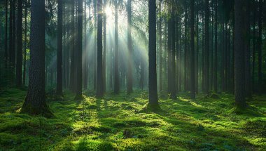 Ormanda güzel bir gün doğumu