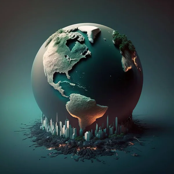 Global warming or pollution concept. Save planet earth
