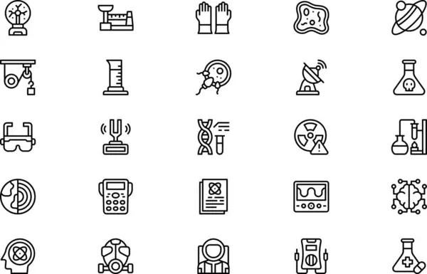 stock vector Science icons collection is a vector illustration with editable stroke.