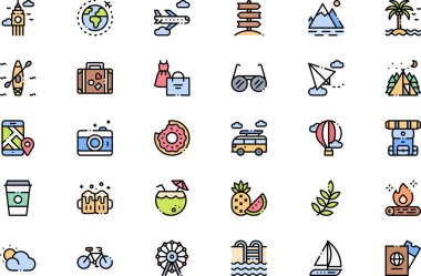 Instagram Hikayeleri ikon koleksiyonu düzenlenebilir felçli bir vektör illüstrasyonudur.