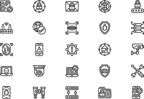 stock vector Surveillance icons collection is a vector illustration with editable stroke.