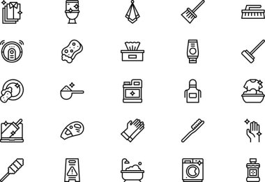 Simge koleksiyonu düzenlenebilir felçli bir vektör illüstrasyonudur.