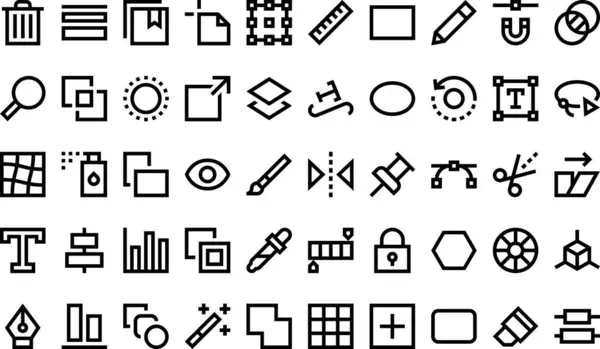 stock vector Vector edition icons collection is a vector illustration with editable stroke.