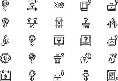 March icons collection is a vector illustration with editable stroke. clipart