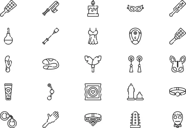 stock vector Bondage icons collection is a vector illustration with editable stroke.