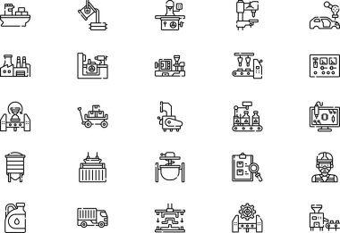 Simge koleksiyonu düzenlenebilir felçli bir vektör illüstrasyonudur.