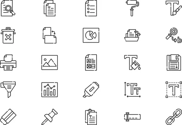 stock vector Text edition icons collection is a vector illustration with editable stroke.