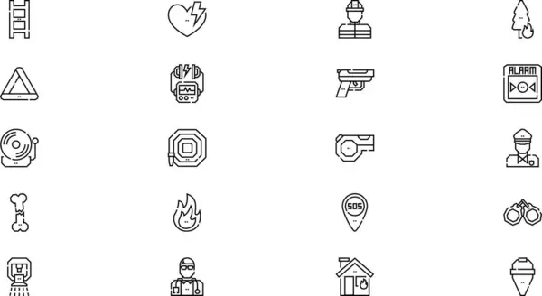 stock vector Emergencies icons High-Quality Vector Icons Collection with Editable Stroke. Ideal for Professional and Creative Projects.