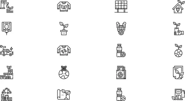 stock vector Ecology icons High-Quality Vector Icons Collection with Editable Stroke. Ideal for Professional and Creative Projects.