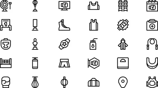 stock vector Boxing icons High-Quality Vector Icons Collection with Editable Stroke. Ideal for Professional and Creative Projects.