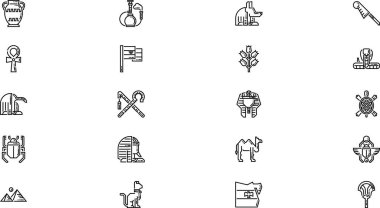 Egypt icons High-Quality Vector Icons Collection with Editable Stroke. Ideal for Professional and Creative Projects. clipart