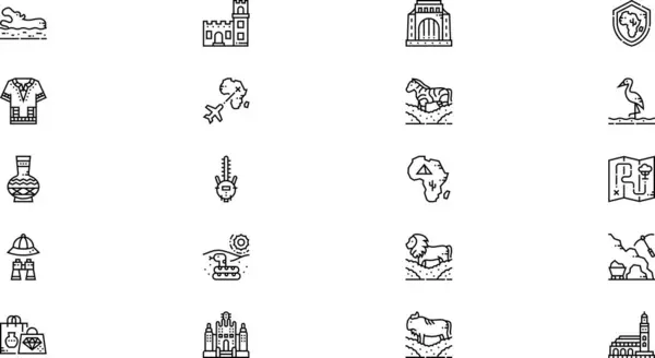 stock vector Africa icons High-Quality Vector Icons Collection with Editable Stroke. Ideal for Professional and Creative Projects.