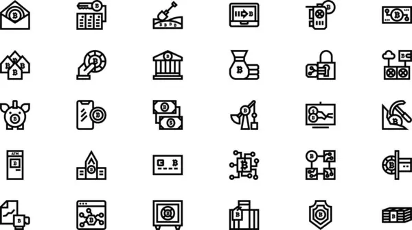 stock vector Bitcoin icons High-Quality Vector Icons Collection with Editable Stroke. Ideal for Professional and Creative Projects.