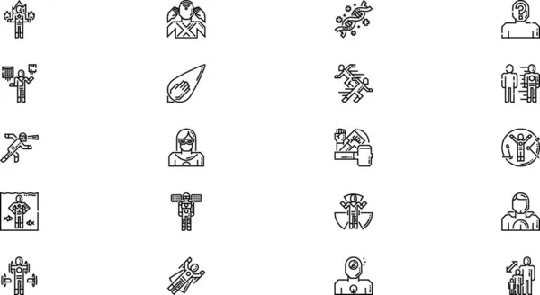 stock vector Superhero icons High-Quality Vector Icons Collection with Editable Stroke. Ideal for Professional and Creative Projects.