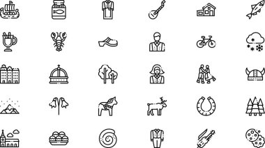 Sweden icons High-Quality Vector Icons Collection with Editable Stroke. Ideal for Professional and Creative Projects. clipart