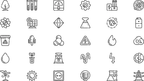 stock vector Energy environment icons High-Quality Vector Icons Collection with Editable Stroke. Ideal for Professional and Creative Projects.