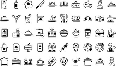 Food and restaurant icons High-Quality Vector Icons Collection with Editable Stroke. Ideal for Professional and Creative Projects. clipart