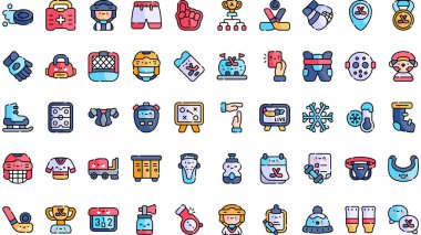 Ice hockey icons pack High-Quality Vector Icons Collection with Editable Stroke. Ideal for Professional and Creative Projects. clipart