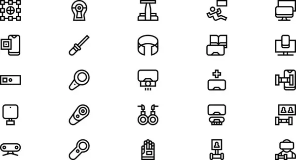 stock vector Virtual reality icons High-Quality Vector Icons Collection with Editable Stroke. Ideal for Professional and Creative Projects.