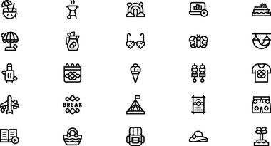 Bahar tatili simgeleri Yüksek Kaliteli Vektör Simgeleri Koleksiyonu Düzenlenebilir Vuruşla. Profesyonel ve Yaratıcı Projeler için ideal.