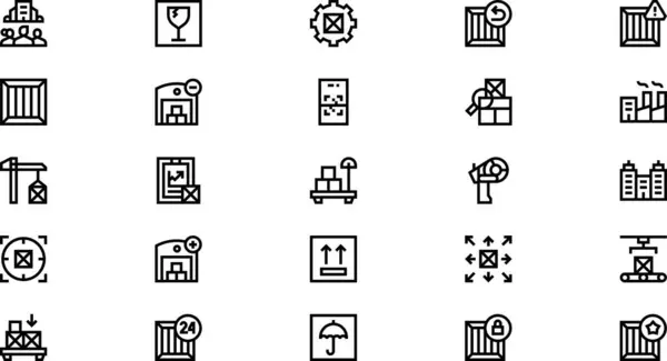 stock vector Warehouse management icons High-Quality Vector Icons Collection with Editable Stroke. Ideal for Professional and Creative Projects.