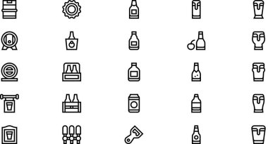 International beer day icons High-Quality Vector Icons Collection with Editable Stroke. Ideal for Professional and Creative Projects. clipart