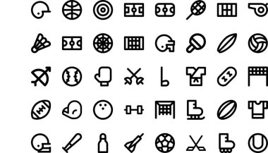 Düzenlenebilir Vuruş ile Sport set derleme simgeleri Yüksek Kalite Vektör Simgeleri Koleksiyonu. Profesyonel ve Yaratıcı Projeler için ideal.