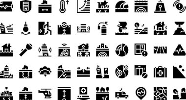 Earthquake icons High-Quality Vector Icons Collection with Editable Stroke. Ideal for Professional and Creative Projects. clipart